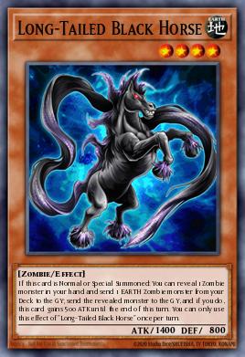 Long-Tailed Black Horse BETB-097, carta de Yu-Gi-Oh! de Beyond the Brave