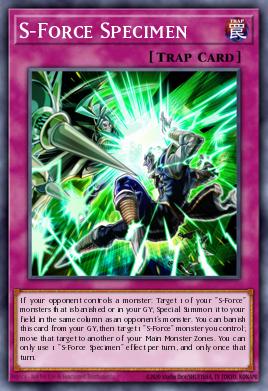 Espécimen Fuerza-S BLVO-071, carta de Yu-Gi-Oh! de Blazing Vortex
