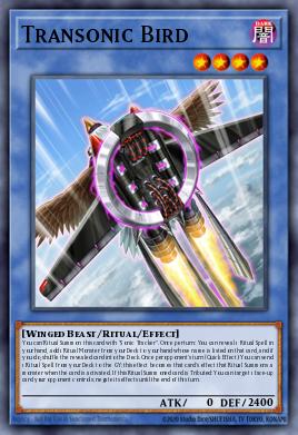 Transpájaro Sónico BODE-037, carta de Yu-Gi-Oh! de Burst of Destiny