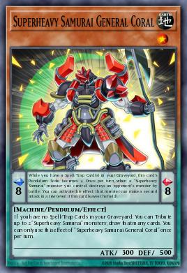 General Samurai Superpesado Coral BOSH-011, carta de Yu-Gi-Oh! de Breakers of Shadow
