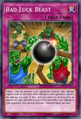 Explosión de Mala Suerte BOSH-080, carta de Yu-Gi-Oh! de Breakers of Shadow
