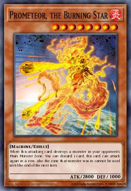 Prometeoro, la Estrella Ardiente CHIM-025, carta de Yu-Gi-Oh! de Chaos Impact