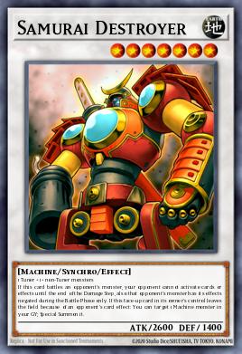 Destructor Samurái CIBR-081, carta de Yu-Gi-Oh! de Circuit Break