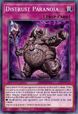 Distrust Paranoia CORI-082, carta de Yu-Gi-Oh! de Chaos Origins