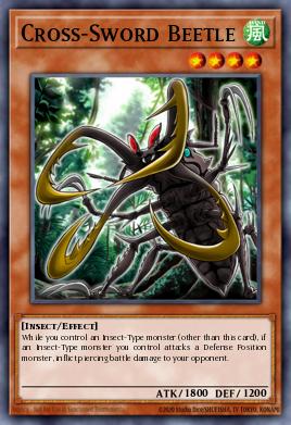 Escarabajo de Espadas Cruzadas CRMS-035, carta de Yu-Gi-Oh! de Crimson Crisis