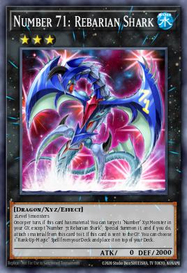 Número 71: Tiburón Rebarian CT14-005, carta de Yu-Gi-Oh! de 2017 Mega-Tins
