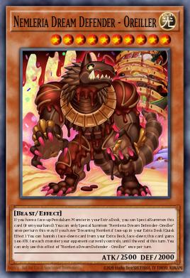 Defensor de Sueños de Nemleria - Oreiller CYAC-016, carta de Yu-Gi-Oh! de Cyberstorm Access