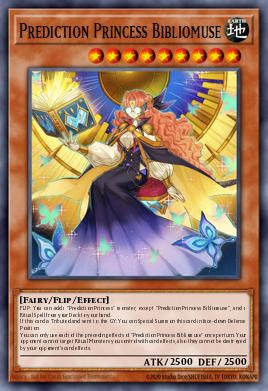 Princesa de la Predicción Bibliomusa DABL-019, carta de Yu-Gi-Oh! de Darkwing Blast