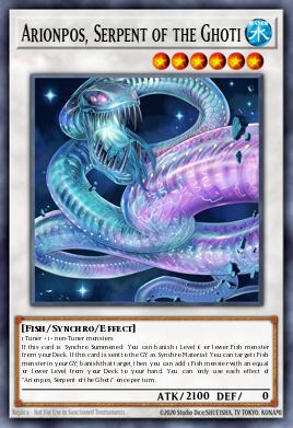 Arionpos, Serpiente de los Ghoti DABL-088, carta de Yu-Gi-Oh! de Darkwing Blast