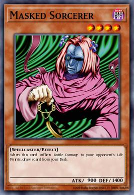 Brujo Enmascarado DB1-154, carta de Yu-Gi-Oh! de Dark Beginning 1