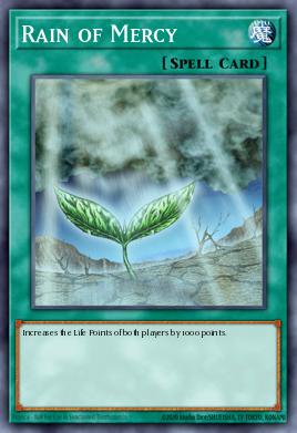 Lluvia de Piedad DB1-180, carta de Yu-Gi-Oh! de Dark Beginning 1