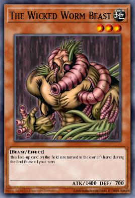 La Perversa Bestia-Gusano DB2-090, carta de Yu-Gi-Oh! de Dark Beginning 2