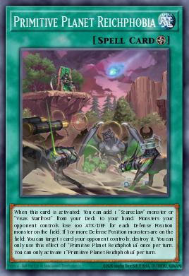 Planeta Primitivo Reichphobia DIFO-058, carta de Yu-Gi-Oh! de Dimension Force