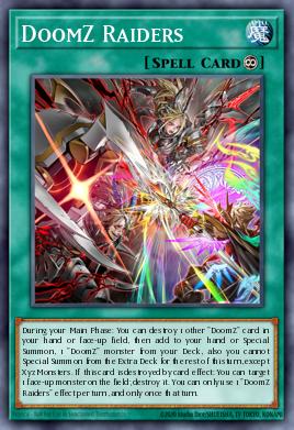 Incursores DoomZ DOOD-057, carta de Yu-Gi-Oh! de Doom of Dimensions