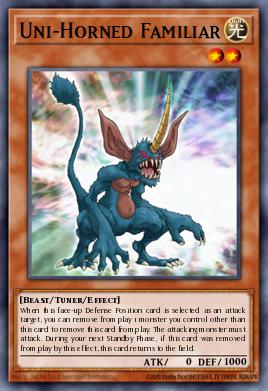Familiar de Un Cuerno DREV-009, carta de Yu-Gi-Oh! de Duelist Revolution