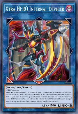 HÉROE Xtra Infernal Devicer DUOV-013, carta de Yu-Gi-Oh! de Duel Overload