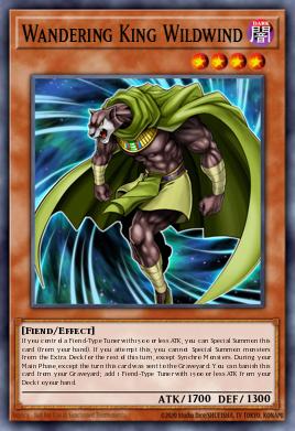Rey Andarín Wildwind DUSA-016, carta de Yu-Gi-Oh! de Duelist Saga
