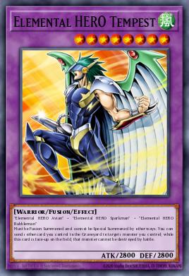 HÉROE Elemental Tempest EEN-034, carta de Yu-Gi-Oh! de Elemental Energy