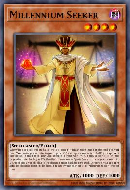 Buscador Milenario EGS1-005, carta de Yu-Gi-Oh! de Egyptian God Deck: Slifer the Sky Dragon