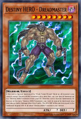 HÉROE del Destino - Dreadmaster EOJ-004, carta de Yu-Gi-Oh! de Enemy of Justice