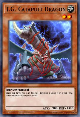 T.G. Dragón Catapulta EXVC-019, carta de Yu-Gi-Oh! de Extreme Victory