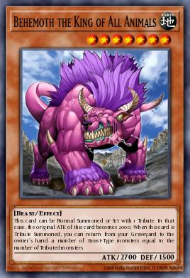 Behemoth el Rey de Todos los Animales FET-014, carta de Yu-Gi-Oh! de Flaming Eternity