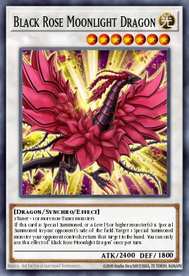 Dragón de la Rosa Negra Luz de Luna HSRD-044, carta de Yu-Gi-Oh! de High-Speed Riders