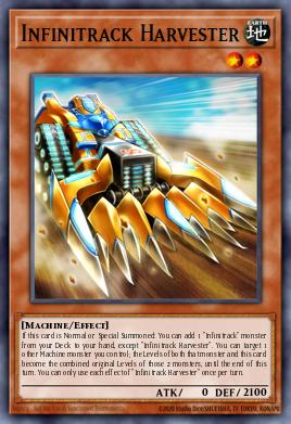 Infinitrack Cosechadora INCH-001, carta de Yu-Gi-Oh! de The Infinity Chasers