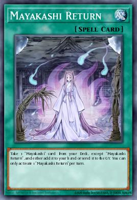 Retorno Mayakashi MAMA-019, carta de Yu-Gi-Oh! de Magnificent Mavens