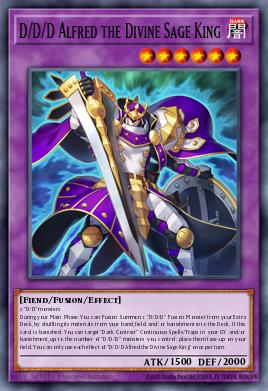 D/D/D Alfred, el Divino Rey Ilustrado MAMO-079, carta de Yu-Gi-Oh! de Magnificent Monsters