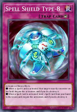 Escudo de Hechizos Tipo-8 MFC-043, carta de Yu-Gi-Oh! de Magician's Force