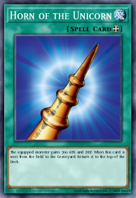 Cuerno del Unicornio MRL-054, carta de Yu-Gi-Oh! de Magic Ruler