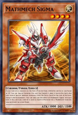 Matemecha Sigma MYFI-001, carta de Yu-Gi-Oh! de Mystic Fighters