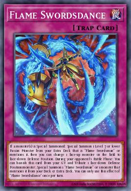 Danzaespada de la Llama MZMI-010, carta de Yu-Gi-Oh! de Maze of Millennia