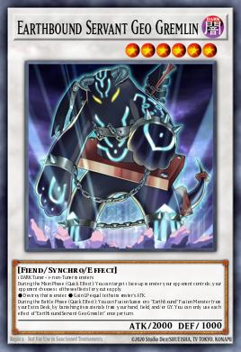 Siervo Terrestre Geo Gremlin MZMI-032, carta de Yu-Gi-Oh! de Maze of Millennia