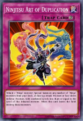 Ninjitsu Arte de la Duplicación ORCS-089, carta de Yu-Gi-Oh! de Order of Chaos