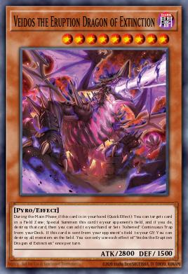 Veidos el Dragón Erupción de la Extinción PHNI-090, carta de Yu-Gi-Oh! de Phantom Nightmare