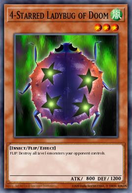 Ladybug de 4 Estrellas de la Perdición PSV-088, carta de Yu-Gi-Oh! de Pharaoh's Servant
