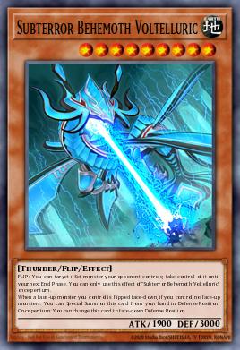 Behemoth del Subterror Voltelluric RATE-084, carta de Yu-Gi-Oh! de Raging Tempest