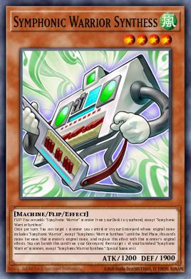 Guerrero Sinfónico Sintetizaador RATE-091, carta de Yu-Gi-Oh! de Raging Tempest