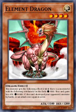 Dragón Elemental SOD-023, carta de Yu-Gi-Oh! de Soul of the Duelist