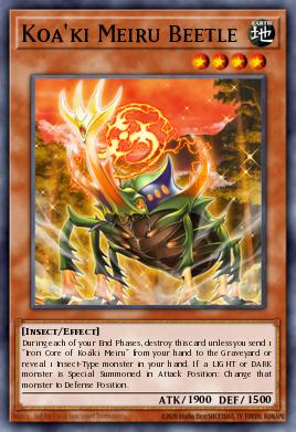 Escarabajo Koa'ki Meiru SOVR-000, carta de Yu-Gi-Oh! de Stardust Overdrive