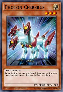 Cerbero Fotónico SP13-012, carta de Yu-Gi-Oh! de Star Pack 2013