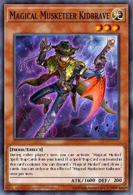 Mágico Mosquetero Kidbrave SPWA-018, carta de Yu-Gi-Oh! de Spirit Warriors