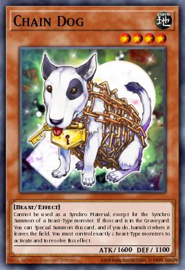 Perro Encadenado STBL-034, carta de Yu-Gi-Oh! de Starstrike Blast