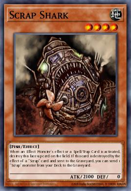Tiburón de Chatarra STOR-030, carta de Yu-Gi-Oh! de Storm of Ragnarok