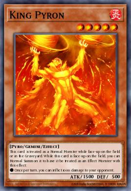 Rey Pyron TAEV-026, carta de Yu-Gi-Oh! de Tactical Evolution