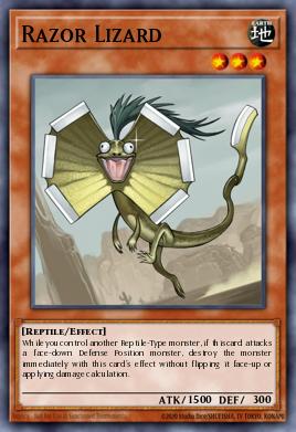 Lagarto Navaja TAEV-036, carta de Yu-Gi-Oh! de Tactical Evolution