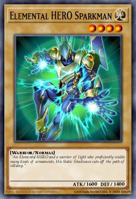 HÉROE Elemental Sparkman TLM-004, carta de Yu-Gi-Oh! de The Lost Millennium