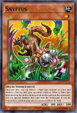 Snyffus TSHD-083, carta de Yu-Gi-Oh! de The Shining Darkness